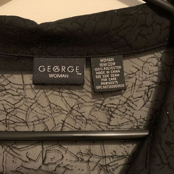 George Spider-web Silver sparkle Blacksheer Top 18/20 (S-133) - Picture 2 of 4